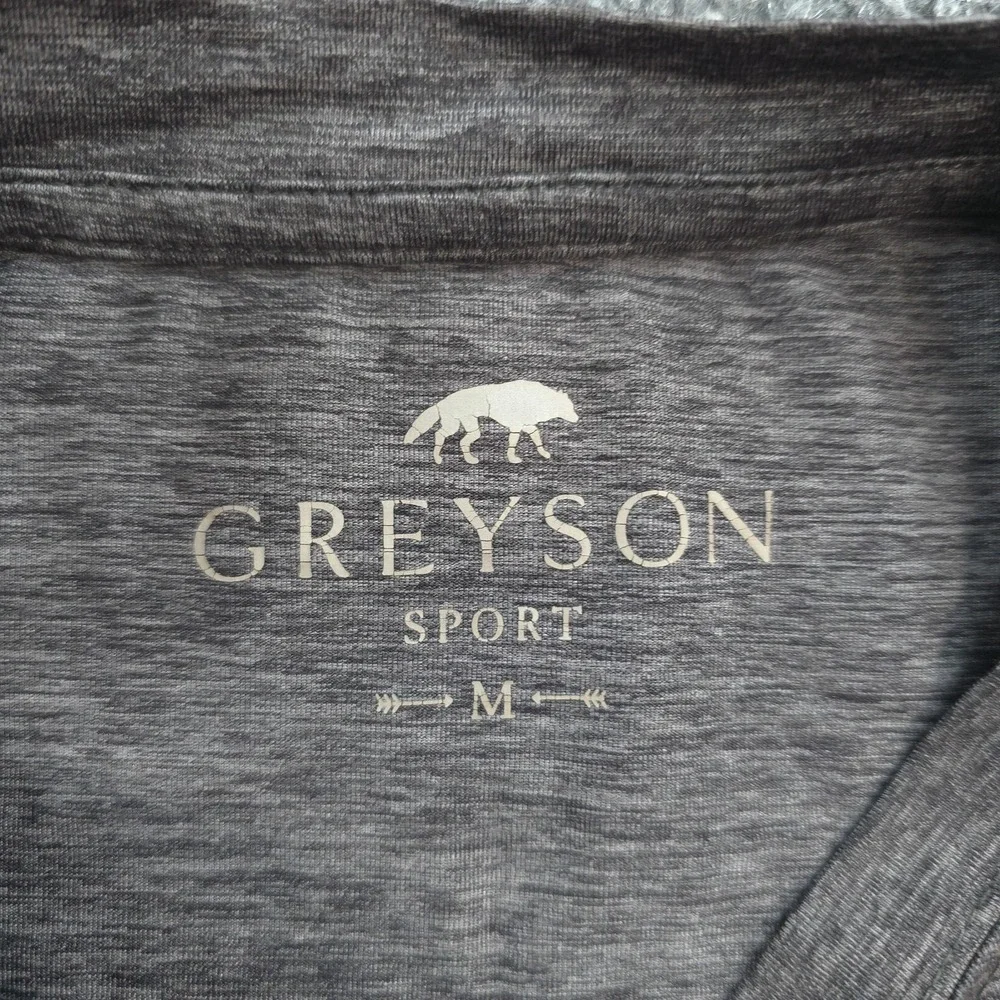 Greyson Shirt Mens Medium Gray Guide Sport Long Sleeve Brrr Performance Tee Golf